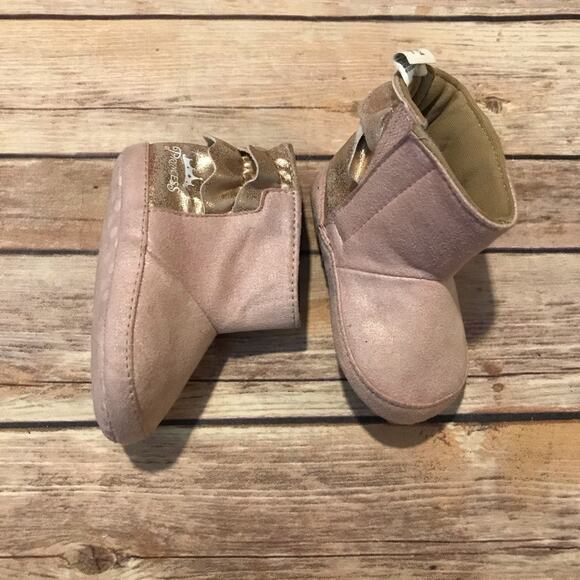 Disney Princess Soft Sole Pink & Gold Booties - Picture 2 of 7